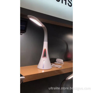 LED desk lamp bladeless vaneless fan USB outport 2.1A 3A adapter table lamp RGB right